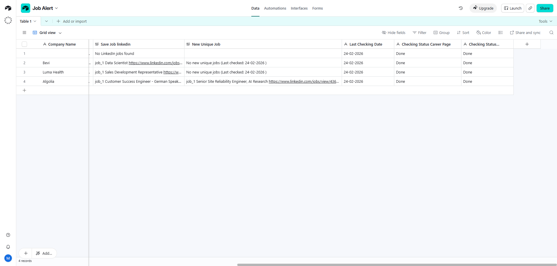 Automated Job Monitoring & AI-Powered Job Detection System screenshot 1